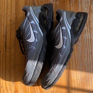 Nike Gray and Black Athletic Shoes with Knit Upper